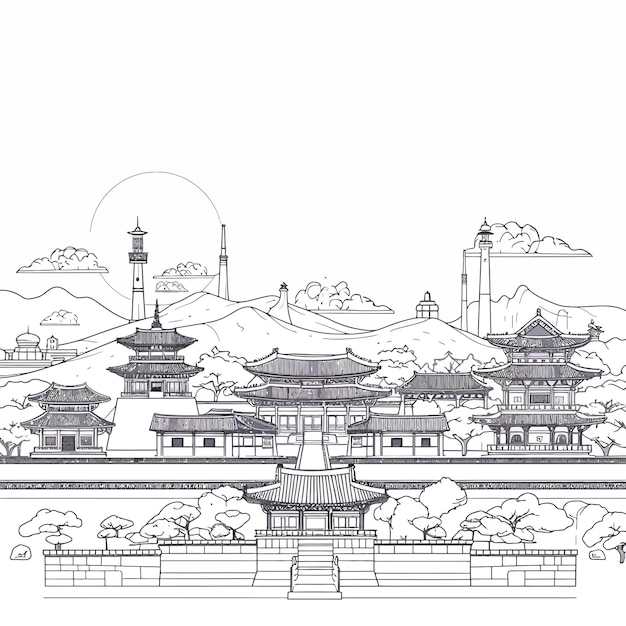 temple_nature_landscape_view_vector_sketch