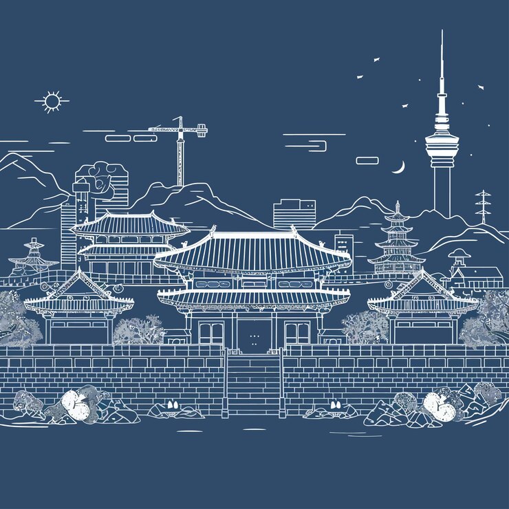 Vector temple_nature_landscape_view_vector_sketch