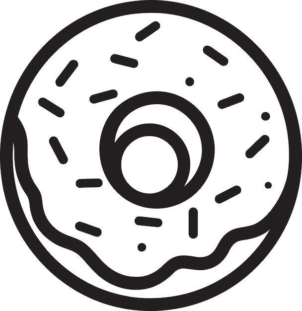 Tempting Treats Donut Icon Vector Sugary Sensation Donut Logo Design