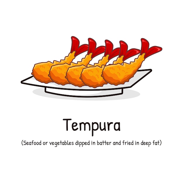 tempura ebi or fried shrimp japanese traditional food fresh tasty