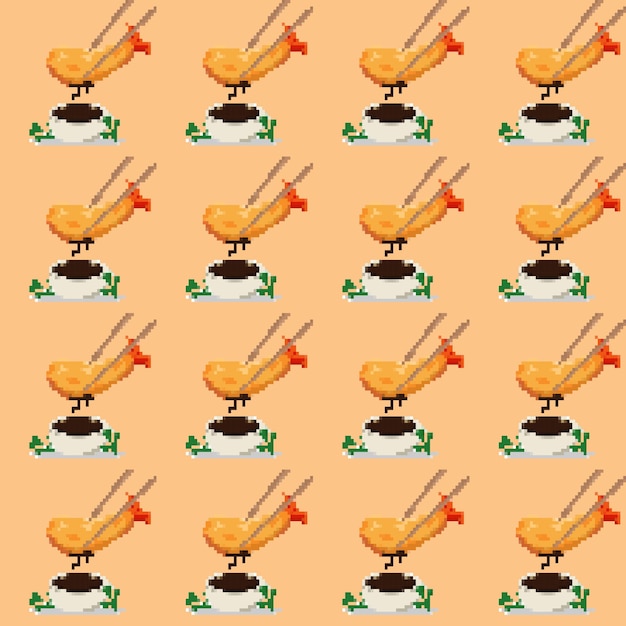 Vector tempura pixel pattern 2