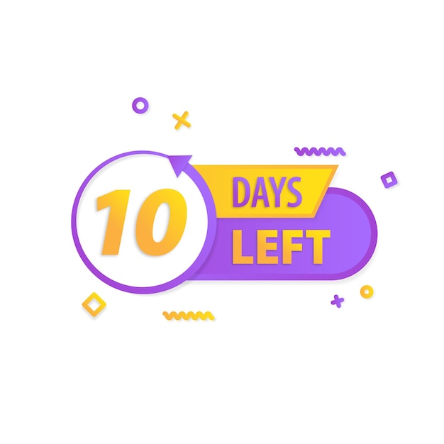 Ten days left countdown tag