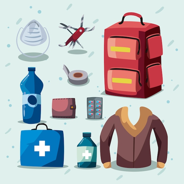 Ten disaster preparedness icons