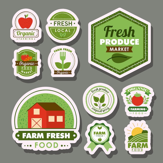 Ten fresh and local stamps