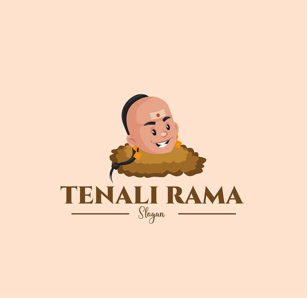 Tenali rama vector mascotte logo sjabloon.