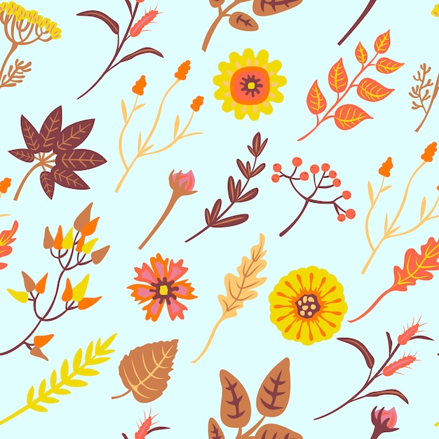 Vector tender autumnal  pattern.