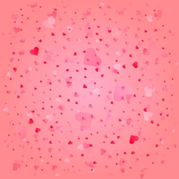 Vector tender hearts background for valentines day card