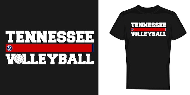 Теннеси флаг волейбол спорт любитель футболки дизайн векторный шаблон