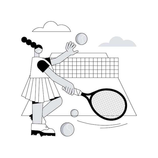 Illustrazione vettoriale del concetto astratto di tennis