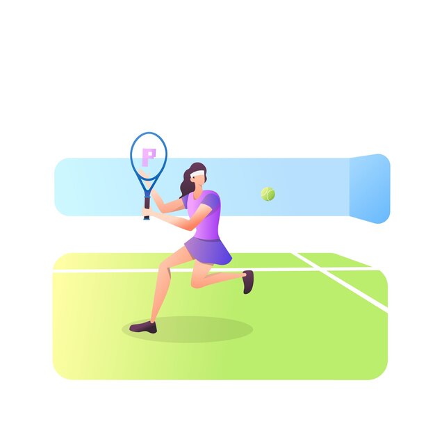 tennis atleet geïsoleerd op wit