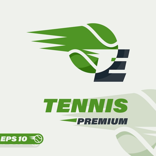 Vector tennis ball alphabet e logo