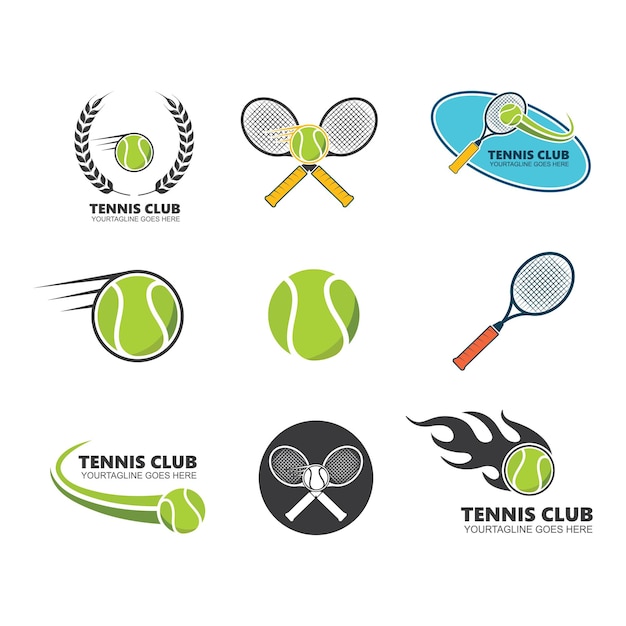 Tennis ball badge icon vector illustration design template