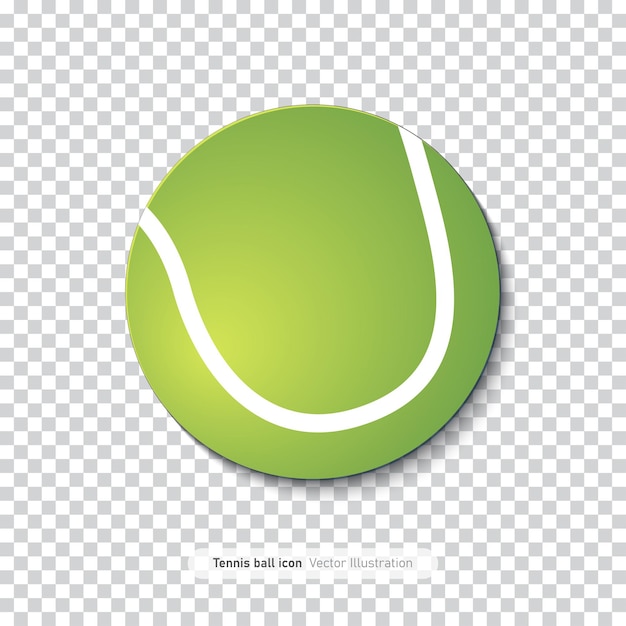 투명한 배경 터 일러스트레이션에 고립된 테니스 공 아이콘 디자인