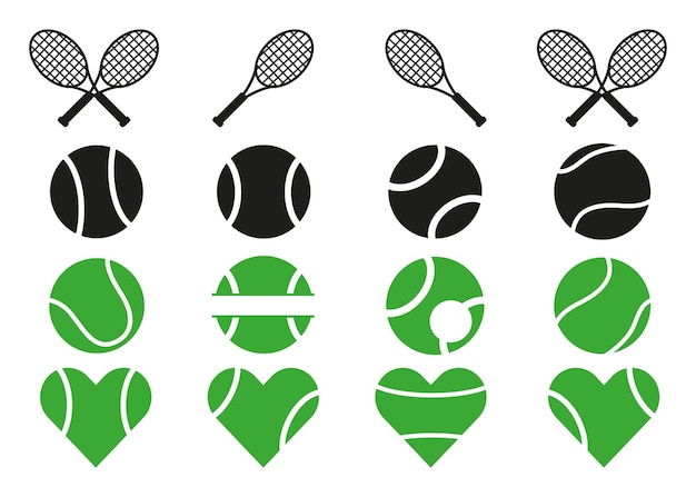 Tennis ball icon set in trendy flat style isolated on background tennis ball icon page symbol