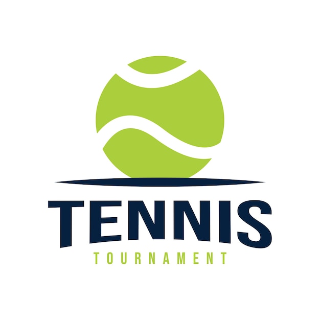 tennis ball illustration ball icon logo design design for sport in flat design template