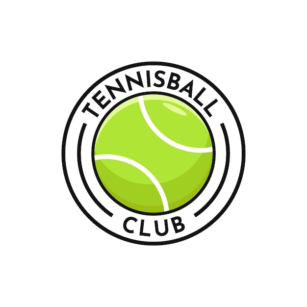 Tennis ball logo design retro badge