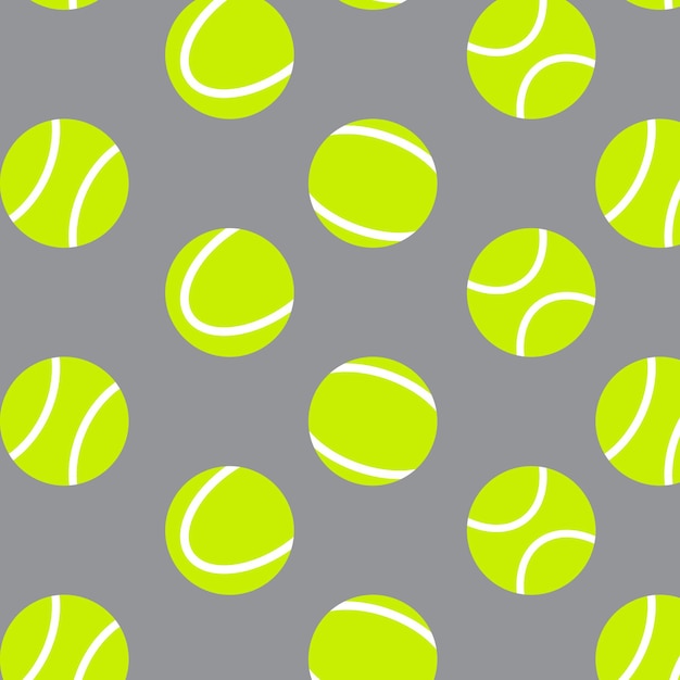 Vector tennis ball seamless pattern background tennis sport seamless pattern ball repetition vector abstract flat design illustration