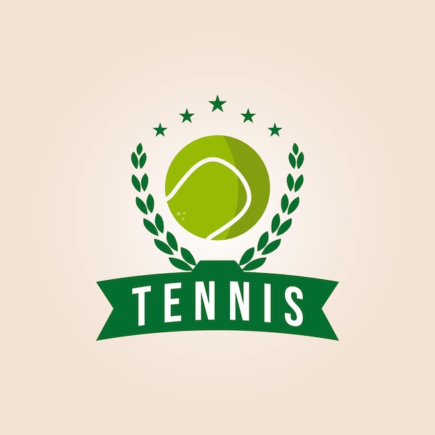tennis ball for sport tournament or championship logo vector illustration design