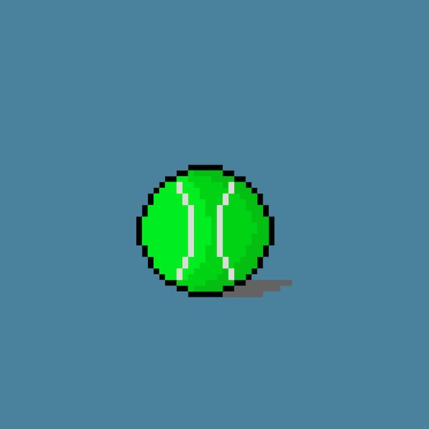 tennis ball with pixel art style