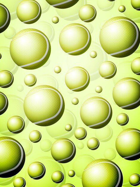 Vector tennis balls background