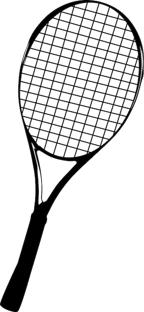 Вектор Векторный силуэт теннисной биты