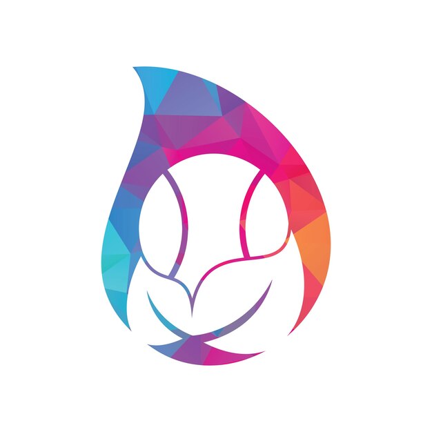 Tennis blad vector logo ontwerp Spel en eco-symbool of pictogram