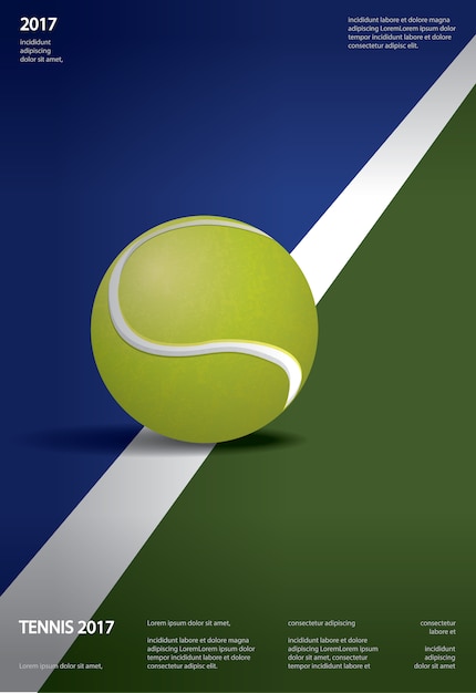 Tennis championship poster illustration