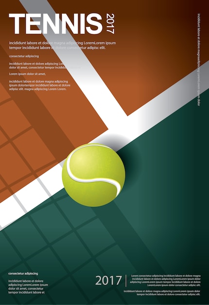 Tennis championship poster vector illustration