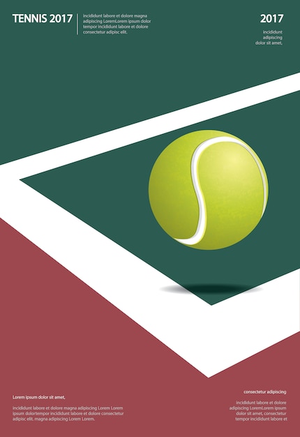 tennis championship poster vector illustration