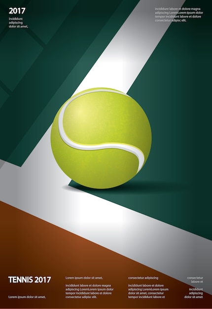 tennis championship poster vector illustration