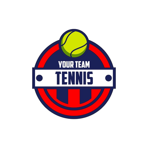 ベクトル テニスクラブバッジのロゴデザイン