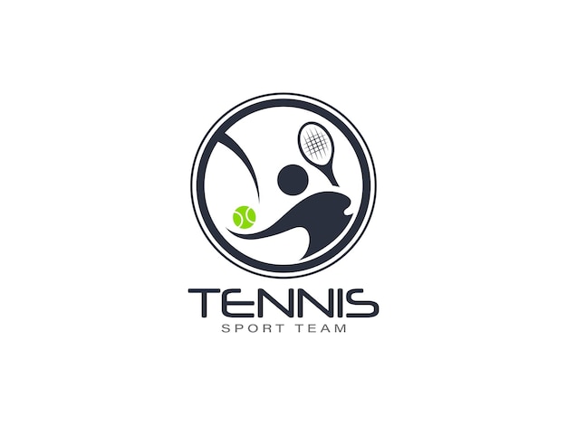 Tennis club sport team icon logo template vector illustration