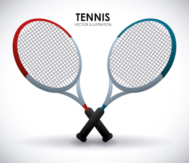 Tennis design over gray  background vector illustration