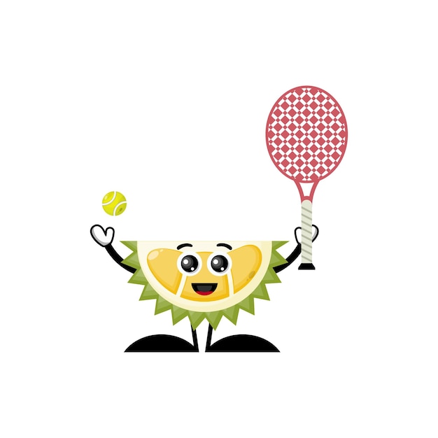 Tennis durian vector character