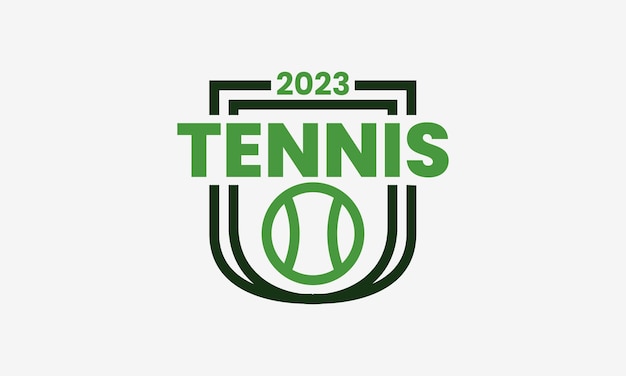 Tennis emblem logo with simple style