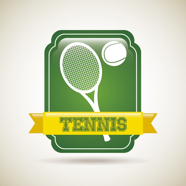 Tennis frame over vintage background vector illustration