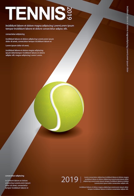 Tennis kampioenschap poster illustratie