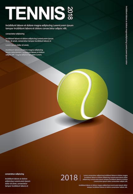 Tennis kampioenschap poster vectorillustratie