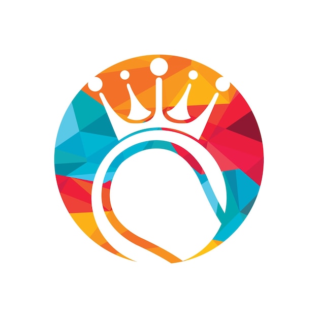 Tennis king vector logo design