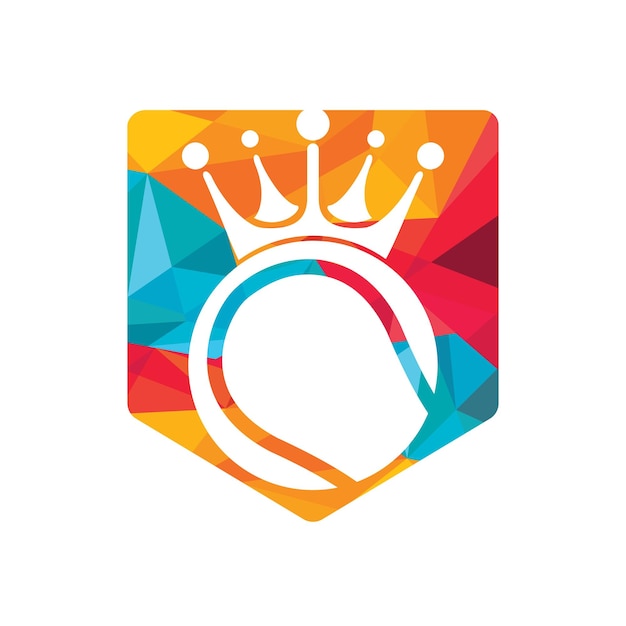 Vector tennis king vector logo design