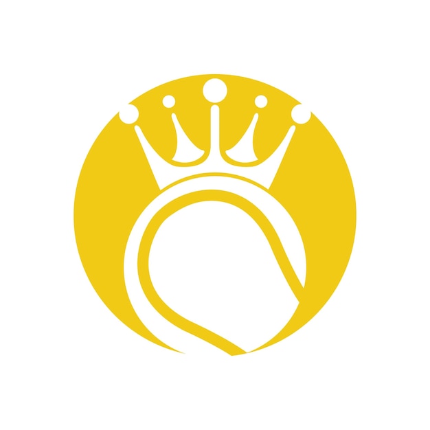 Tennis koning vector logo ontwerp