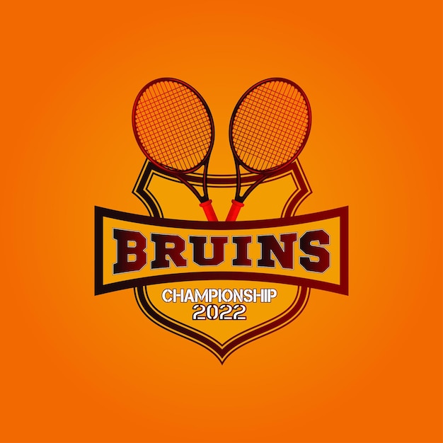 Logo sportivo di design del logo di tennis