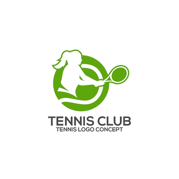 Vector tennis logo design template