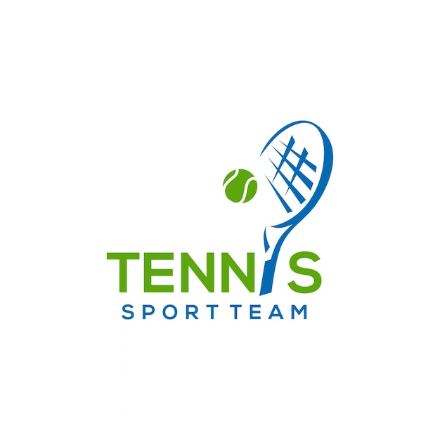 Vettore tennis logo design template