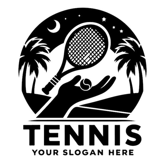 Vettore disegno del logo del tennis