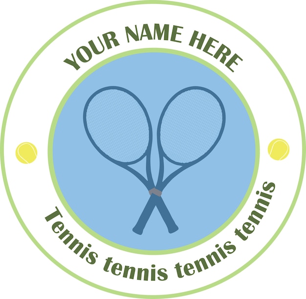 Вектор элементов логотипа тенниса