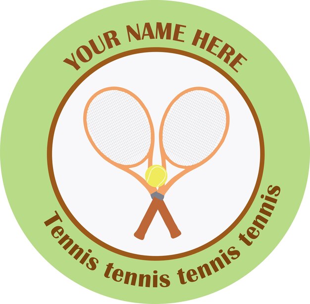 Tennis logo elements vector