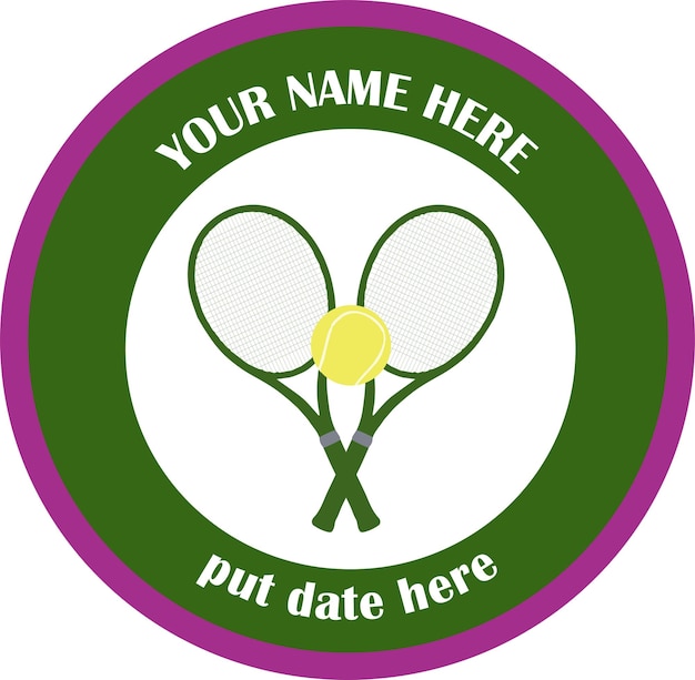 Vettore vettore di elementi di logo di tennis