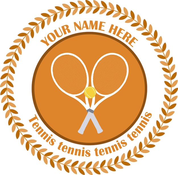 Vettore di elementi di logo di tennis
