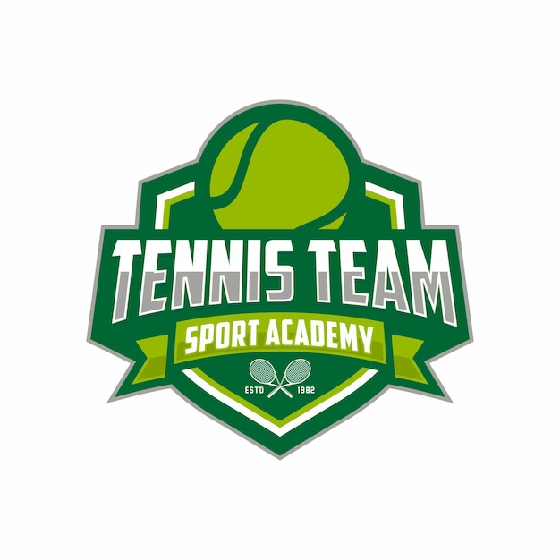 Шаблон спортивного значка теннисного логотипа